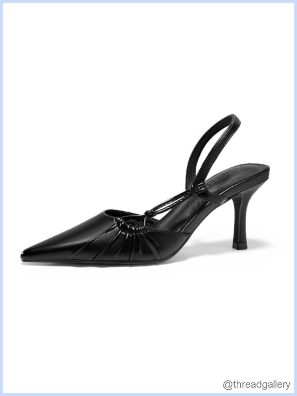Slingback Kitten Heels Closed Pointed Toe Pumps D'Orsay Dress Shoes